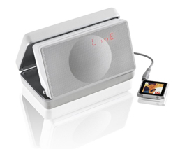 Geneva Model XS Portable FM alarm clock music system with Bluetooth